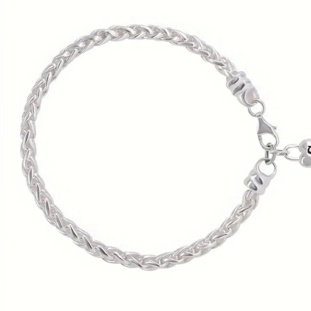 925 Sterling Silver Bracelet with Open Heart - Picture 4 of 8